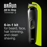 Braun 6-in-1 All-in-One Trimmer Beard Trimmer and Hair Clipper Ear and Nose Hair Trimmer MGK3220