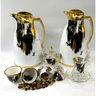 أنسا طقم ترامس قهوة عربية / شاي قطعتين، 1 + 1.3 لتر أبيض وذهبي، GB-WHG-1