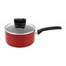 Prestige Safe Cook Non-Stick Aluminum Saucepan, 18 cm, Red, PR22097