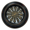 Maple Leaf Battery Operated PVC Wall Clock 45.7cm Gold Black