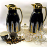 Ansa Coffee/Tea Arabic Flask Set 2 Pcs, 1 + 1.3 L, Black & Gold, GB-BKG-2