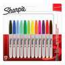 Sharpie Fine Permanent Marker 12 Colour Assorted