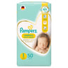 Pampers Premium Care Newborn Taped Diapers, Size 1, 2-5kg, Unique Softest Absorption for Ultimate Skin Protection, 50 pcs