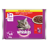 Whiskas Beef Liver in Gravy Wet Cat Food Pouch for 1+ Years Adult Cats 4x80 g