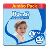 Sanita Bambi Baby Diaper Jumbo Pack Size 6 XX-Large 16+kg 40 pcs