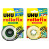 UHU Rollafix Transparent Tape 19mmx30m + Rollafix Invisible Tape 19mmx30m