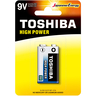 Toshiba High Power Alkaline Battery, 9V, 6LR61