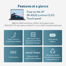 Asus Zenbook 14" Laptop, OLED Touch Display, Intel Core Ultra 7 Processor 155H, 16 GB RAM, 1 TB SSD, Windows 11 Home, Blue, UX3405MA-OLEDU7B