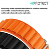 Protect Alpine Loop Apple Watch Ultra Polyester Band Compatible With Apple Watch Band 42mm 44mm 45mm 49mm, Orange