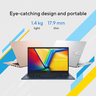 Asus X1404VA-NK114W- Laptop – 13th Gen ,Intel Core i5-1335U,14.0inch FHD,512GB SSD,8GB RAM ,Windows 11 Home,English & Arabic Keyboard,Quiet Blue