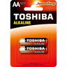 Toshiba Alkaline AA Battery, 1.5 V x 2 Pcs, LR06