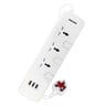 Philips 3W Extension Socket and 3 USB Ports, 2 m, 3134