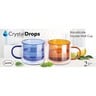 Crystal Drops Borosilicate Double Wall Cup Set, 240 ml, 2 Pcs