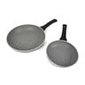 AKY Forged Granite Fry Pan Set, 2 Pcs, 20 cm + 28 cm, Grey, YMA116