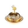 Glascom Decorative Gold Plated Bowl With Lid, FV19