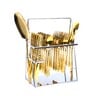 Ansa Stainless Steel Cutlery Set 32 Pcs with Stand, Gold, D067