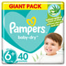 Pampers Baby-Dry Taped Diapers with Aloe Vera Lotion, Leakage Protection, Size 6+, 14+kg, 40 pcs