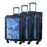 واجون ار طقم حقائب سفر 4 عجلات مرنة، 3 قطع، 19+24+28 بوصة، متنوعة، TR2108