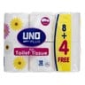 Uno Plus Soft Toilet Tissue Roll 2ply 12 x 220 Sheets