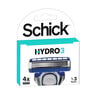 Schick Hydro3 Easy Glide Blade 4 pcs