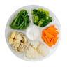 Steamed Vegetable Platter + Labneh Chilled