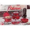 Chefline Granite Cookware Set 17Pcs Assorted Colors