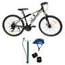 Skid Fusion Bicycle 26"+ Helmet + Gloves + Hand Pump Assorted Color