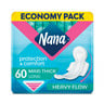 Nana Maxi Thick Long Heavy Flow Pads Value Pack 60 pcs