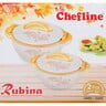 Chefline Plastic Insulated Hot Pot Set Rubina, Pack of 2, 2400 ml + 3200 ml