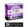 Fam Natural Cotton Feel Maxi Thick Folded with Wings Night Sanitary Pads 24 pcs