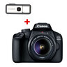 Canon EOS 4000D Body, EF-S 18-55 mm III Lens, Black + Canon IVY REC Outdoor Activity Camera, Assorted Color