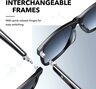 Soundcore by Anker, Soundcore Frames Wander Bluetooth Audio Smart Glasses, Interchangeable Frames, Open Ear Surround Sound with 4 Speakers, Polarized Lenses, 2 Mics, Clear Calls, Voice Control, App
