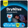 Huggies DryNites Pyjama Pants, 4-7 years, Bed Wetting Diaper, Boys, 17-30 kg, Jumbo Pack, 16 pcs
