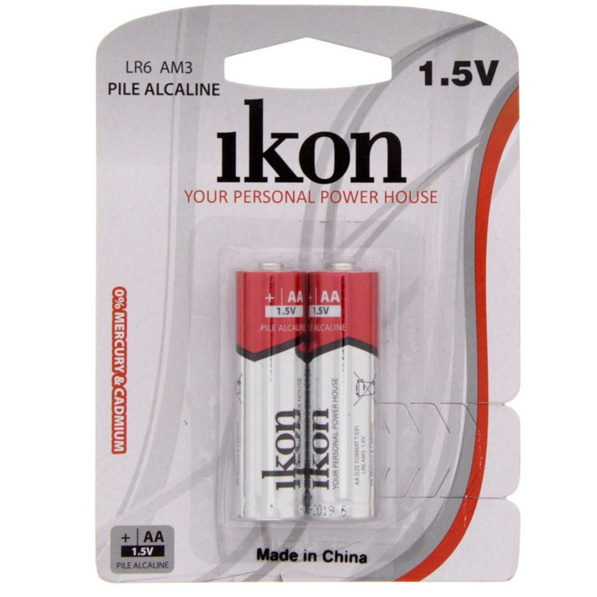 Buy Ikon Alkaline AA Battery IKLR6BP2, Pack of 2Pc Online at Best Price | Alkaline | Lulu KSA in Kuwait
