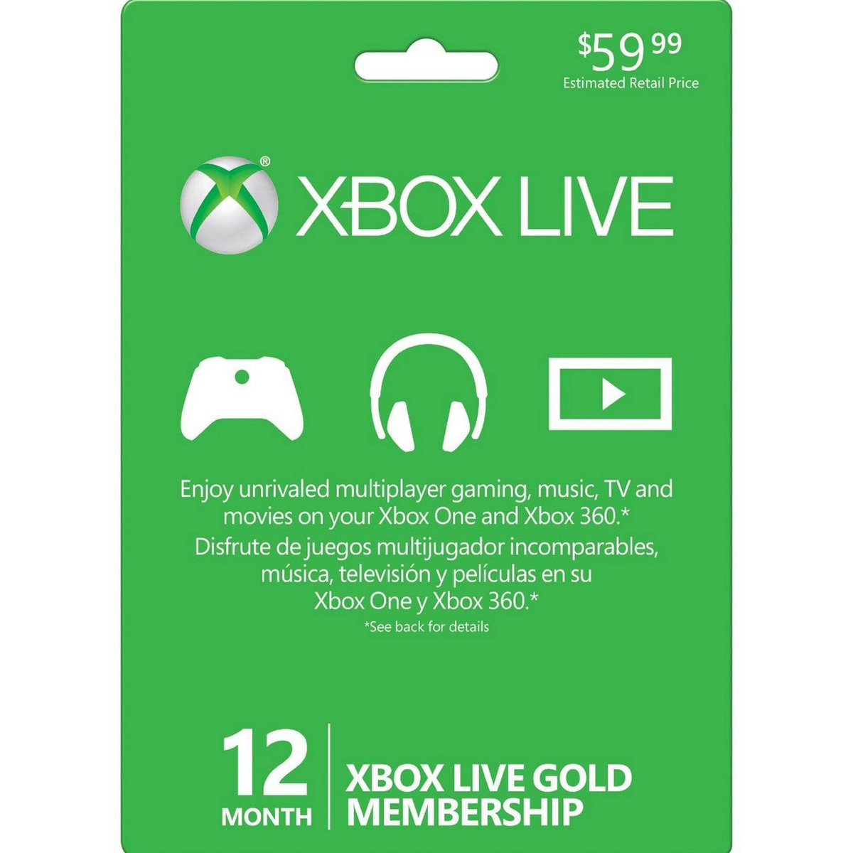Xbox Live Card Enviro 12 Months