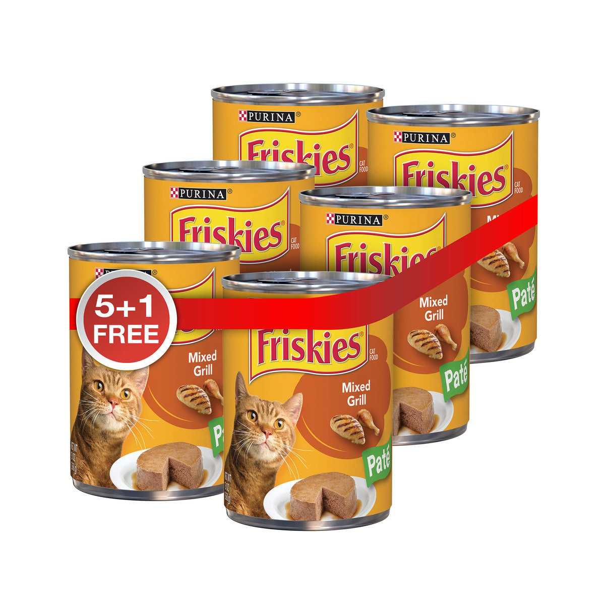 Purina Friskies Mixed Grill Wet Cat Food 6 x 368 g