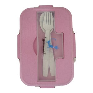 Lulu Lunch Box Wheat 2Compartment With Cutlery 9021