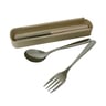 Lulu Stainless Steel Spoon & Fork & Chops White 0504