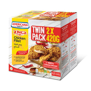 Americana Zingz Chicken Fillet Hot And Crunchy 2 x 420g