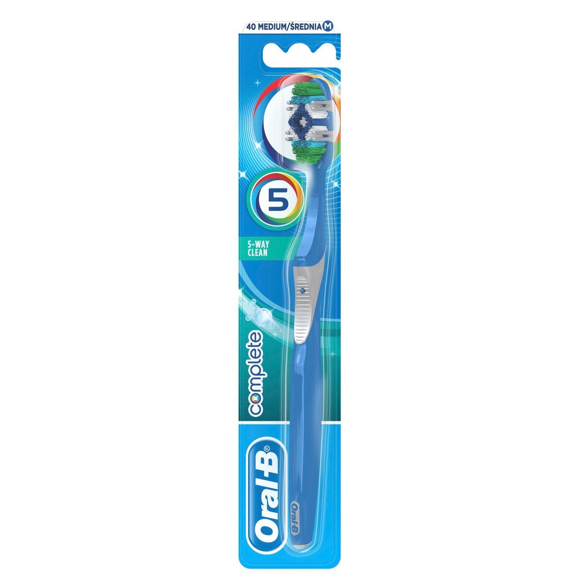 Oral-B Complete 5 Way Clean Medium Manual Toothbrush Assorted Color 1pc