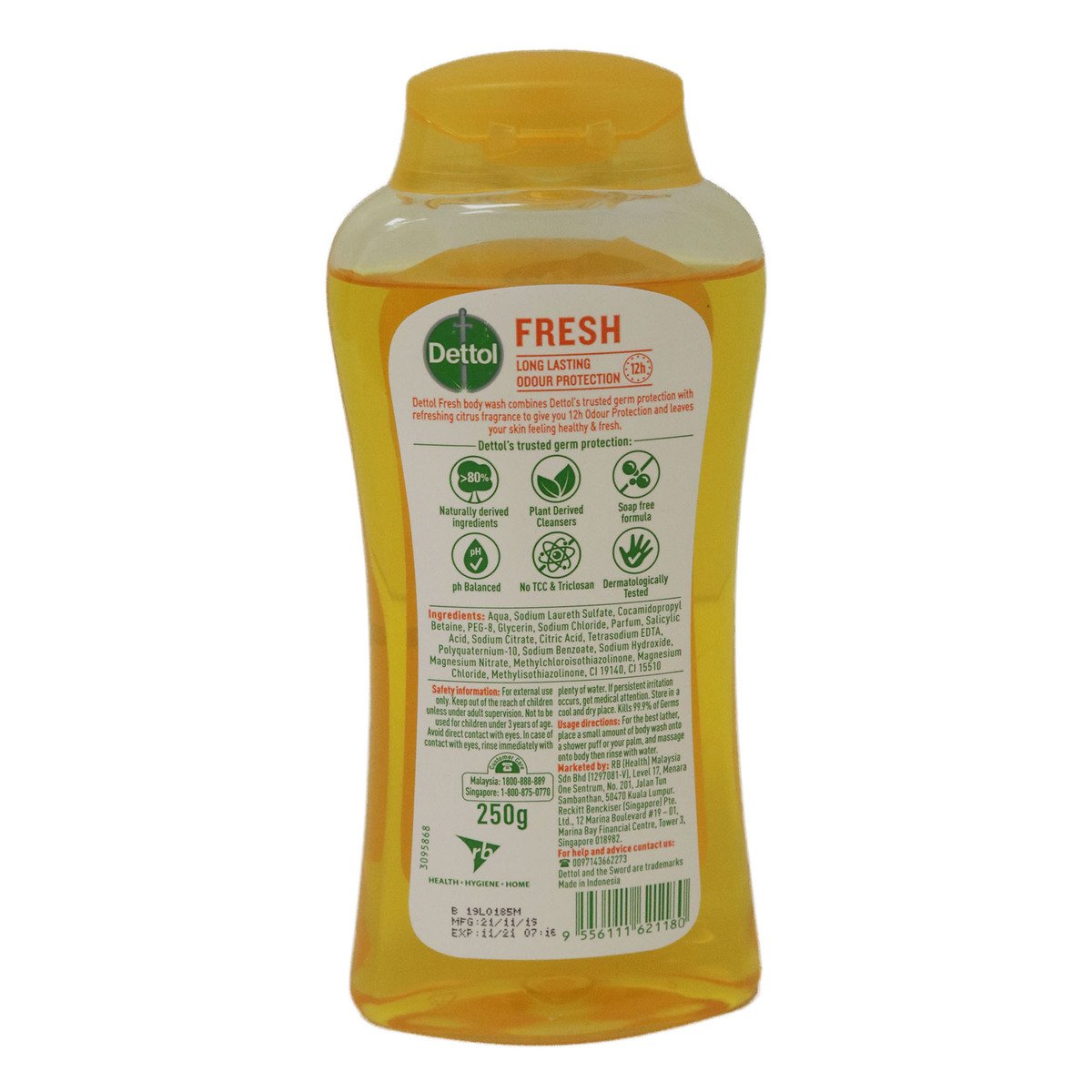 Dettol Antibacterial Shower Gel Fresh 250ml