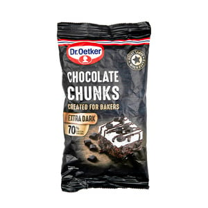 اشتري قم بشراء Dr. Oetker Chocolate Chunks Extra Dark 100 g Online at Best Price من الموقع - من لولو هايبر ماركت Cake Decorations في الامارات