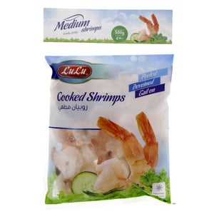 LuLu Frozen Cooked Shrimps Medium 500 g
