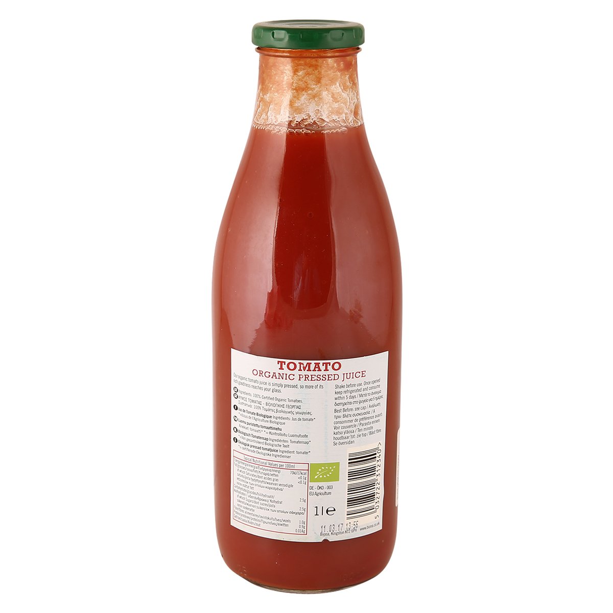 Biona Organic Tomato Pressed Juice 1 Litre