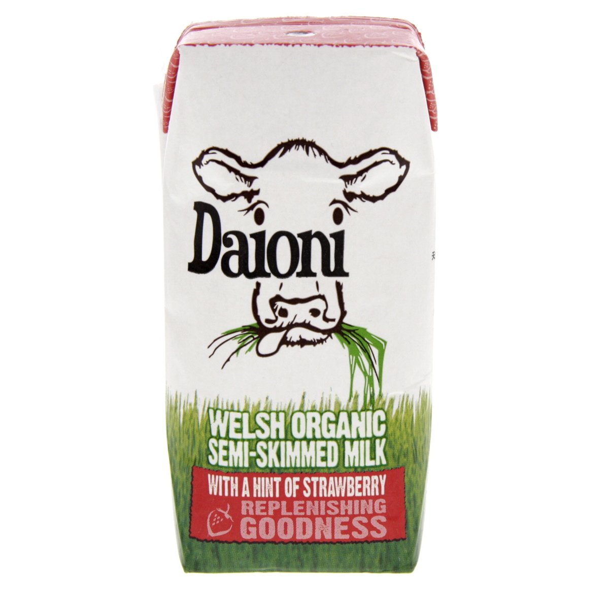 Daioni Welsh Organic Semi-Skimmed Milk With A Hind Of Strawberry 200 ml