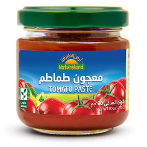 اشتري قم بشراء Natureland Tomato Paste 90g Online at Best Price من الموقع - من لولو هايبر ماركت Cand Tomatoes&Puree في الكويت
