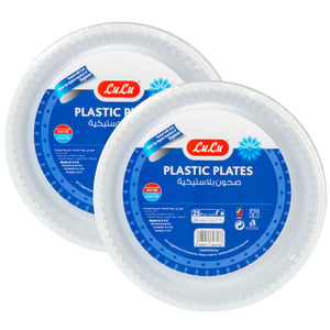 LuLu Plastic Plates 26cm 2 x 25pcs