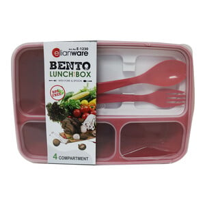 EL Lunch Box Bento With Cutlery 1.37L E1230
