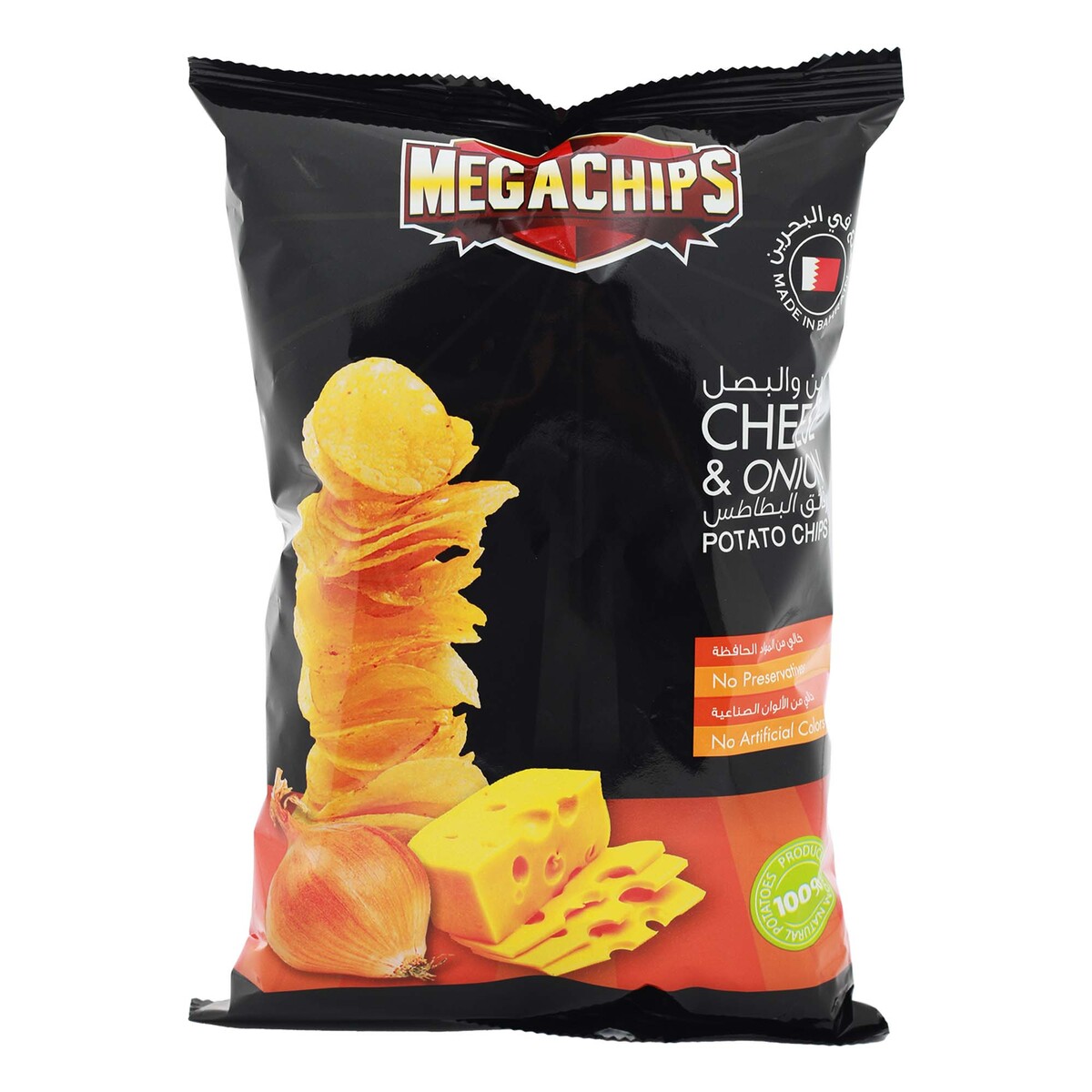 Mega Potato Chips Cheese & Onion 90g