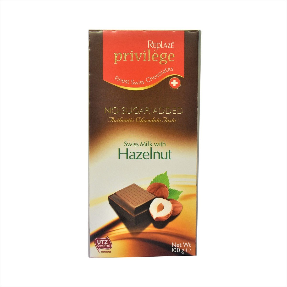 Replaze Privilege Swiss Milk with Hazelnut Chocolate 100 g